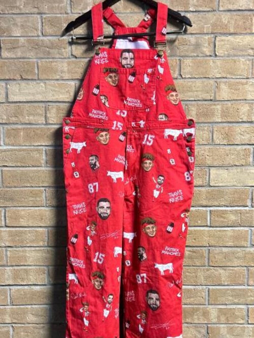 Shinesty x NFLPA Patrick Mahomes Travis Kelce Kansas City Chiefs  Overalls Small